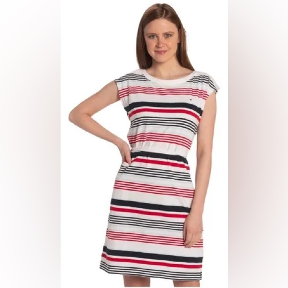 Tommy Hilfiger Dresses & Skirts - Tommy Hilfiger Belted Striped Dress